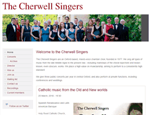 Tablet Screenshot of cherwellsingers.org